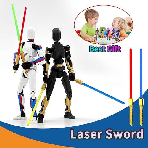Falandi 5-Pack T13 Titan Action Figure Already Assembled, Multi-Colored Titan 13 Action Figure Set with Laser Saber 3D Printed T 13 Lucky Robo Dummy Nova 13 Action Figures, Figura de acción t13 thumbnail 5