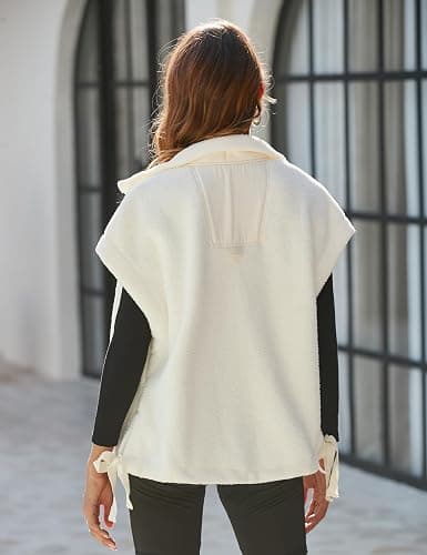 Yeokou Women's Fleece Vest Casual Sleeveless Button Down Winter Warm Sherpa Jacket with Pockets thumbnail 6