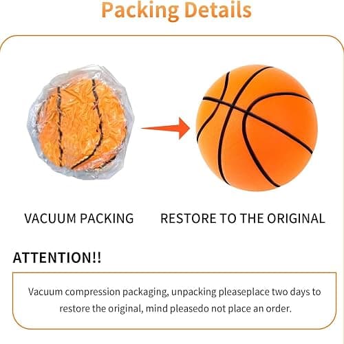 Silent Basketball, 2025 Upgrade Dribble Dream Silent Basketball, Grooved Foam Basket-Ball for Quiet Dribbling and Indoor Training, Foam Basket-Ball Indoor Training Ball(No. 7,9.4 in) thumbnail 3