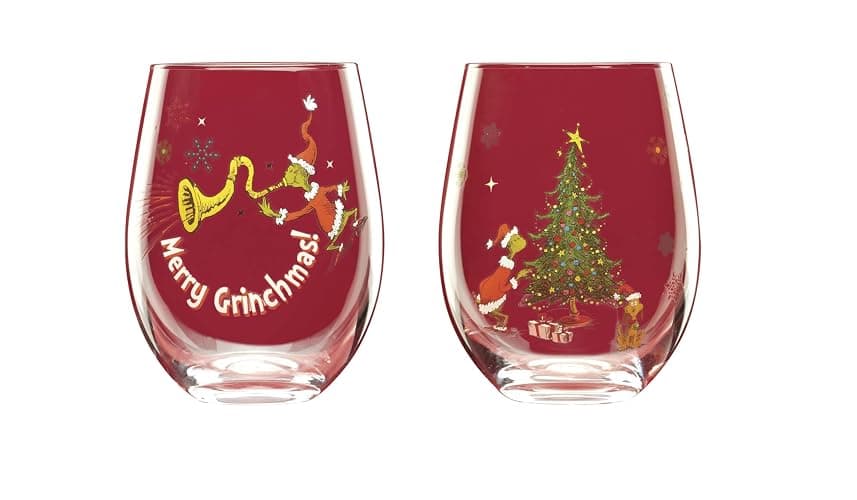 Lenox 896895 Merry Grinchmas Glass Tumblers, Set of 4, Assorted, Christmas Drinkware, Holiday Hosting thumbnail 4