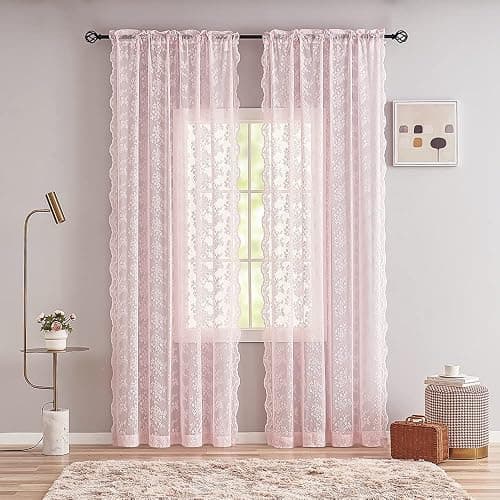 Pink Sheer Curtain thumbnail 2