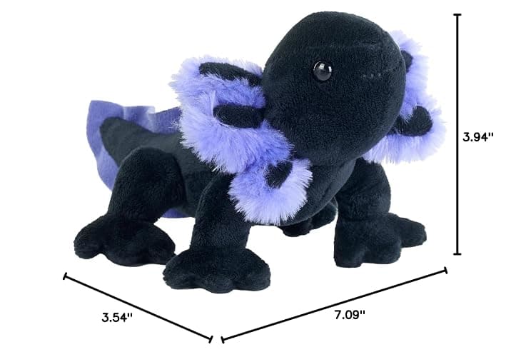 Wild Republic Pocketkins Eco Axolotl Black, Stuffed Animal, 5 Inches, Plush Toy, Made from Recycled Materials, Eco Friendly thumbnail 2