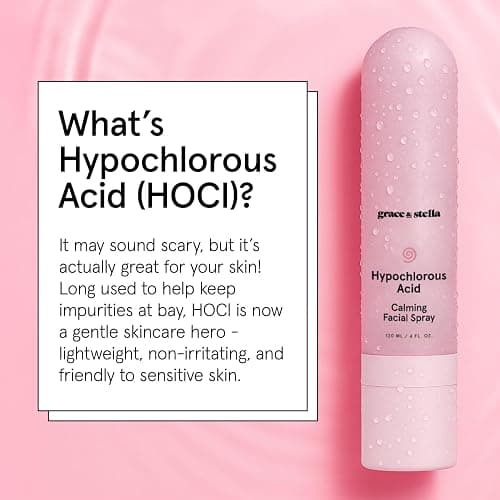 grace & stella Hypochlorous Acid Spray - Gentle Face Spray to Calm Redness & Flare-Ups - Soothing Facial Mist for Sensitive Skin (120 ml/4.22 fl oz) thumbnail 3