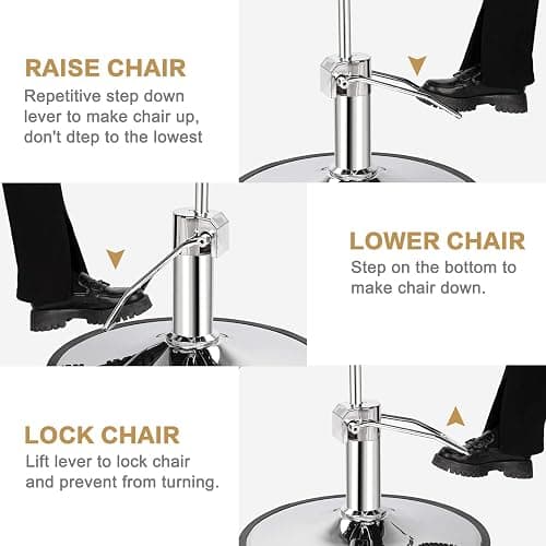 OmySalon Salon Styling Chair Heavy Duty for Stylist Hair Cutting, Hydraulic Barber Swivel Chair, Hairdressing Tattoo Beauty Spa Equipment thumbnail 8