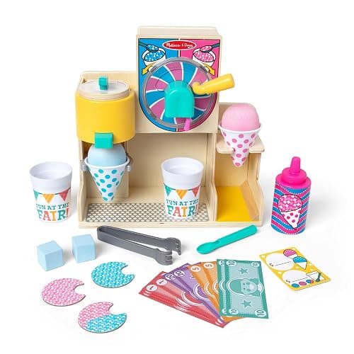 Melissa & Doug Fun at The Fair! Wooden Snow-Cone and Slushie Play Food Set - FSC Certified - Image 1