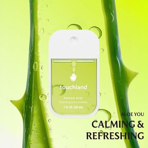 Touchland Power Mist Hydrating Hand Sanitizer Spray, FRESH 5 Set (Mint, Citrus, Lemon Lime, Aloe, Watermelon), 1 FL. OZ. Travel Size (Set of 5) thumbnail 6