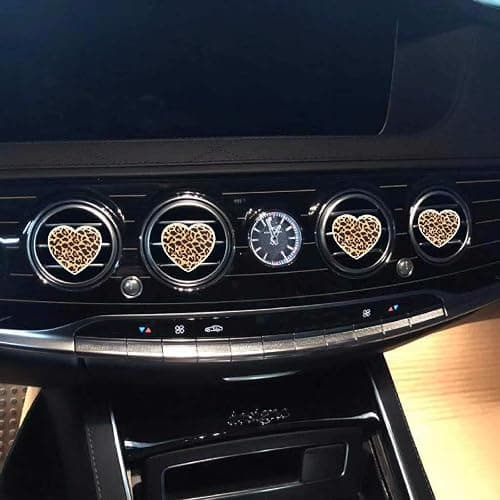 4 Pcs Leopard Print Heart Car Air Fresheners Vent Clips Long Lasting Car Diffuser Vent Clip Interior Decor Charm Decoration Cute Accessories for Women, Auto Accessories, Automotive Air Fresheners thumbnail 6