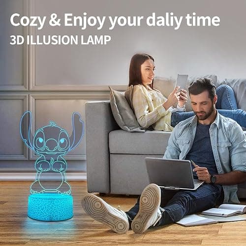 AIHYING Cool Night Light,16 Color Night Light,3D LED Lamp with Smart Remote Control,Boy Gifts for Children's Room Decoration,Christmas Holiday Gifts thumbnail 9