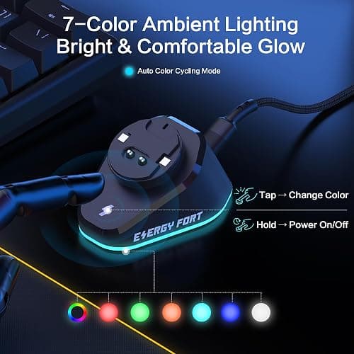 MOSHOU Charging Dock for Logitech Mouse G PRO X Superlight 2/1,G PRO X2 SUPERSTRIKE,G502/G502 X Lightspeed,G502 X Plus,G703/G903 Lightspeed,RGB Light,Computer Mice Powerplay Charging System(Black) thumbnail 6
