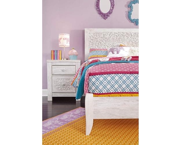 Signature Design by Ashley Paxberry Boho Chic Panel Adjustable Headboard ONLY, Full, Whitewash thumbnail 7