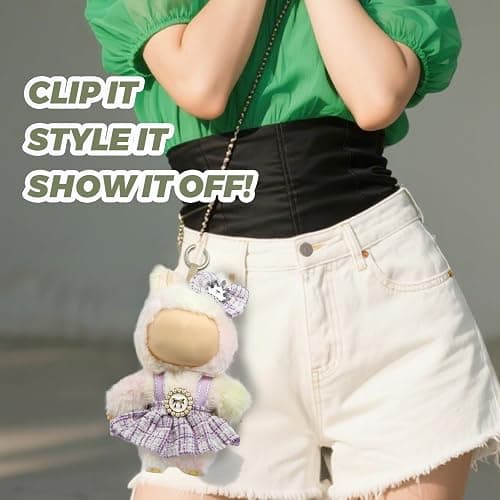 Clothes for LABUBU 17cm Doll (NO Doll),Outfit for LABUBU,Dress and Hairpin Set for LABUBU Dress Up,Accessories for LABUBU thumbnail 4
