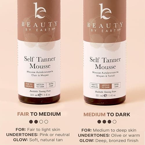 Self Tanner Mousse - USA Made with Natural & Organic Ingredients, Self Tanning Mousse for Dark Fake Tan, Sunless Tanner, Clear & Non Toxic Tanning Foam for Streak Free Finish & Natural Glow thumbnail 8