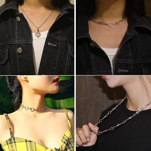 LIRUNQIN 14 Pcs Grunge Goth Necklace Set Y2k Grunge Jewelry Gothic Cross Y2k Star Emo Accessories Y2k Jewelry Set for Women Men thumbnail 5