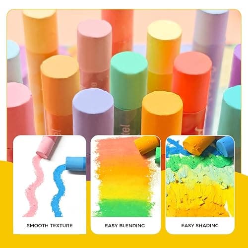 Artecho Macaron Oil Pastels Set of 36 Colors (10 x 70 mm) | Soft Oil Pastels, Art Painting, Drawing, Blending thumbnail 4