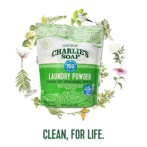 Charlie’s Soap Laundry Powder New (150 Loads, 1 Pack) Fragrance Free Hypoallergenic Plant Based Deep Cleaning Laundry Powder – Biodegradable Eco Friendly Sustainable Laundry Detergent thumbnail 9