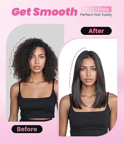 Terviiix Flat Iron Hair Straightener, 1-3/4 Inch Wide Plate, Ceramic & Tourmaline for Smooth, Salon-Grade One-Swipe Results | Gently Straightens Thick, Curly, Black & Natural Hair, Professional Heat thumbnail 5