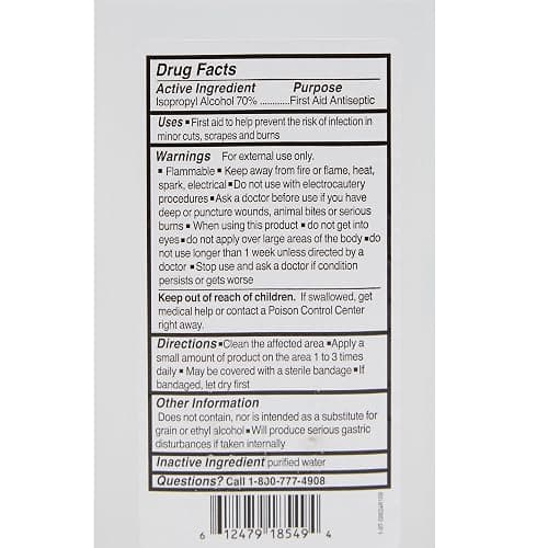 McKesson Isopropyl Rubbing Alcohol 70% [1 Count] USP First Aid Antiseptic, 32 oz thumbnail 5