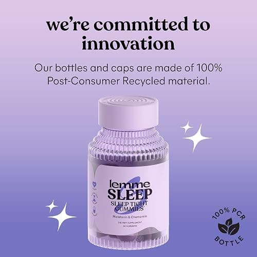 Lemme Sleep Gummies with 5mg Melatonin, Elderberry, Magnesium, L-Theanine, Chamomile and Lavender, Drug-Free Nighttime Sleep Aid, Gluten Free, Gelatin Free, Non GMO, Berry Flavored (60 Count) thumbnail 6