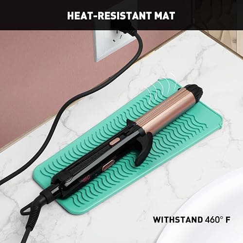 ZAXOP Resistant Silicone Mat Pouch for Flat Iron, Curling Iron,Hot Hair Tools (Mintgreen) thumbnail 4
