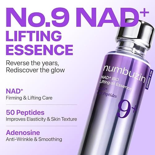 numbuzin No.9 NAD+ Peptide Lifting Serum for Face and Body, Firming & Wrinkles, 50 Peptide Essence for Sagging Skin, Fine Lines & Elasticity, Hydrating & Tightening Formula, Korean Skincare 1.69 fl oz thumbnail 2