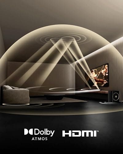 ULTIMEA 3.1.2ch Sound Bar with Subwoofer, Dolby Atmos, Surround Sound System for TV, BT 5.4, HDMI eARC, Soundbar with 6.5" Subwoofer for Home Theater, Skywave F30 Boom thumbnail 3
