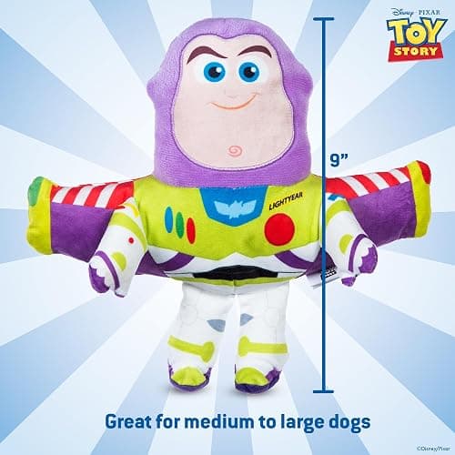 Disney for Pets Pixar’s Buzz Lightyear Plush Dog Toy - Ballistic Nylon Fabric Toy with Squeaker for Dogs - Officially Licensed Product, 9 Inch thumbnail 5