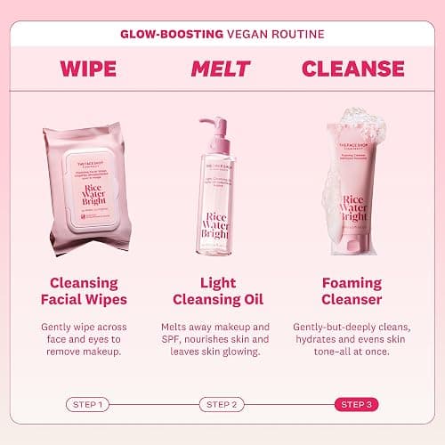 The Face Shop Rice Water Bright Foaming Facial Cleanser with Ceramide, Gentle Face Wash for Hydrating & Moisturizing, Vegan Face Cleanser, Makeup Remover, Korean Skin Care for All Skin Types, 150ml thumbnail 6