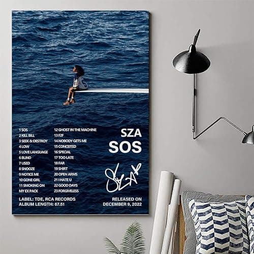 Sza Poster Sos Album Cover Poster (3) Poster Art Decor Painting Aesthetic Wall Art Canvas for Bedroom Decor 16x24inch(40x60cm) Unframe-style-1 thumbnail 6