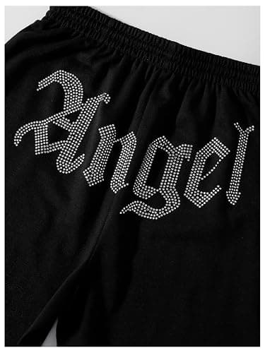 WDIRARA Women's Skeleton Hand Print Elastic Waist Long Jogger Pants Sweatpants thumbnail 3
