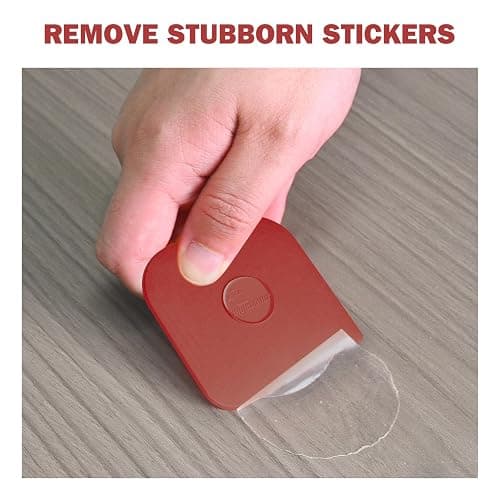 Pan Scraper, 5 Pcs Pot Scraper Plastic, Pot Scraper Non Scratch for Cast Iron, Pot and Pan Cleaning, Sturdy Scraper Kitchen Tool, Red thumbnail 7