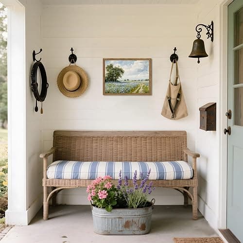 Framed Vintage Canvas Wall Art, Country Landscape Wildflower Field Wall Decor Paintings, Rustic Nature Pictures Prints Home Decor for Living Room Bedroom Bathroom Farmhouse 8x10 inch thumbnail 3