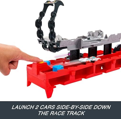 Hot Wheels City Toy Car Track Set, Ultimate Dual Dragon Transporter & 2 Die-Cast Cars, Large-Scale Dragon & Detachable Dragon, Stores 20+ Vehicles thumbnail 5