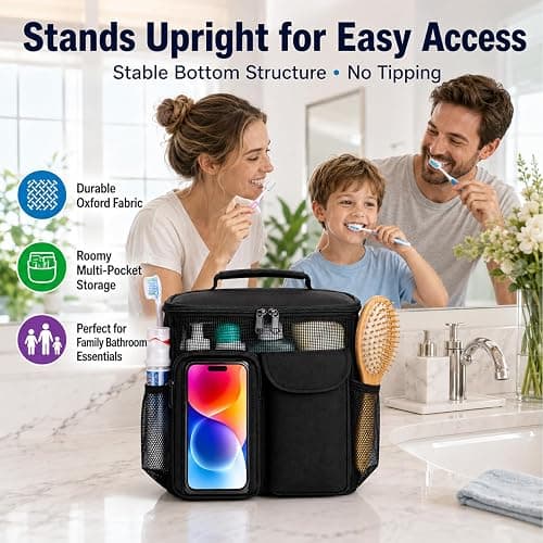 Dorm Room Essentials for Guys Girls, Quick Dry Mesh Shower Caddy Portable | Large Travel Toiletry Shower Bag for Full-Sized Bottles, Makeup Organizer for College Camping Cruise Ship, Women & Man Gifts thumbnail 8