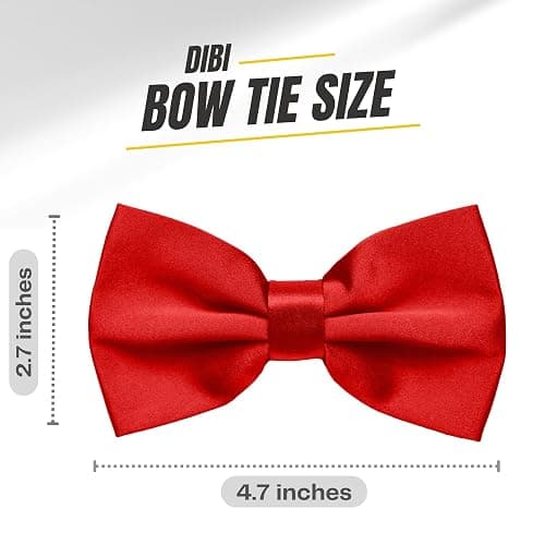 Dibi Adjustable Classic Pretied Bow Tie for Men, Women, and Boys - Men's Bowtie for Wedding, Costume Party and Formal Events thumbnail 3