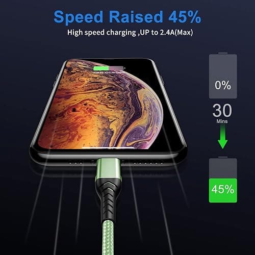 Durcord USB C Cable, Upgarded 2Pack 10ft Fast USB Type C Charging Cable for Android/Phone/Pad/Laptop, Type C Charger Braided USB Cable Compatible withi Phone 16/15/Pro/Plus/Max/Sam.Sung-Green thumbnail 4