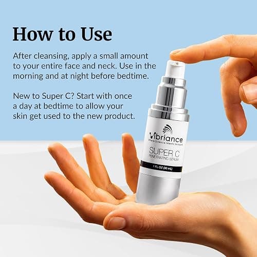 Vibriance Super C Serum for Mature Skin - All-in-One Vitamin Formula Hydrates, Firms, Lifts, Smooths, Targets Age Spots, Wrinkles, 1 fl oz thumbnail 3