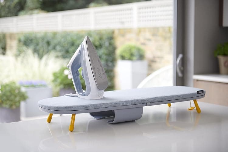 Joseph Joseph Pocket Folding Tabletop Ironing Board with Iron Holder and wall mount, Compact Space-Saving , Grey/Yellow thumbnail 11