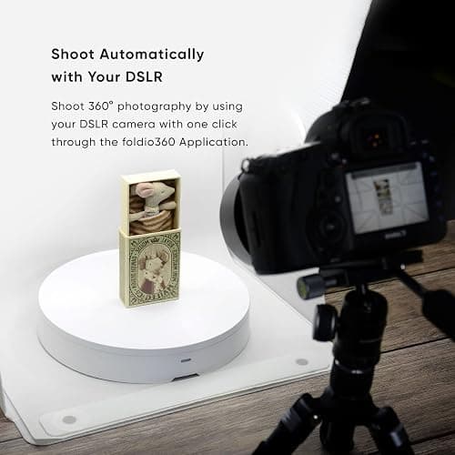 ORANGEMONKIE Foldio360 Smart 360 Photography Turntable for 360 Product Photography / Create 360 Degree Images and Video for Your Shop, YouTube, TikTok, Instagram, 3D Scanning - Foldio360 thumbnail 4