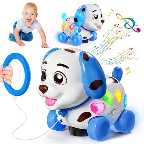HumorPlay Musical Puppy Baby Toy 6-12-18 Month, Crawling & Walking Toys for 1 Year Old Boy Girl Gifts, Birthday Gift for 1 Year Old Boy Toy, Bilingual Infant Present for 6 7 8 9 10 Month - Image 1