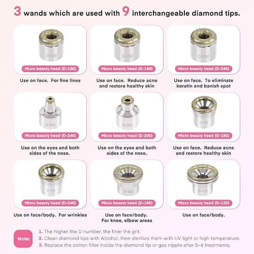 3 in 1 Diamond Machine, TopDirect Facial Skin Care Salon Equipment Beauty Device with Spray Gun (Strong Suction Power: 65-68cmhg) thumbnail 8