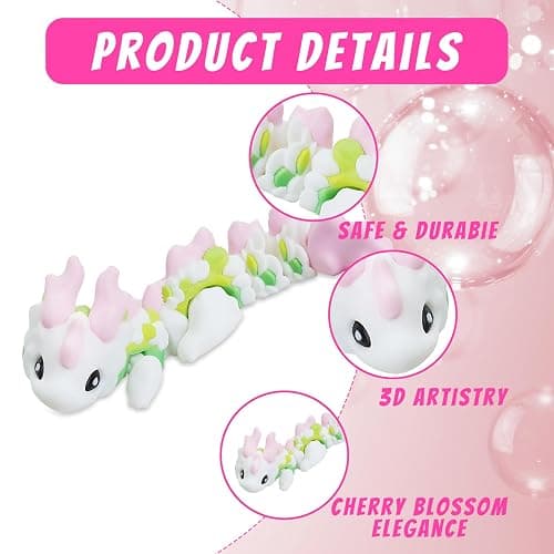 YSFVNP 3D Printed Fox, 3D Animals, 3 D Printed Animals The Cotton Candy Fox 8 Inches - 3D Printed Fidget Fantasy Creature ﻿ (White powder) thumbnail 3
