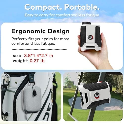 KOKVP Golf Rangefinder with Slope Switch, 1200 Yards ±0.5yd High Precision, Magnetic Mount, Vibration Flag Lock, USB-C Rechargeable & IP54 Weather-Resistant thumbnail 6