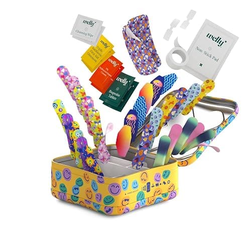 Welly First Aid Kit | FSA Eligible | Adhesive Flexible Fabric and Waterproof Bandages, Tape and Non-Stick Pads, Butterfly Strips, Triple Antibiotic and Hydrocortisone Ointments, Ibuprofen - 130 Count thumbnail 3