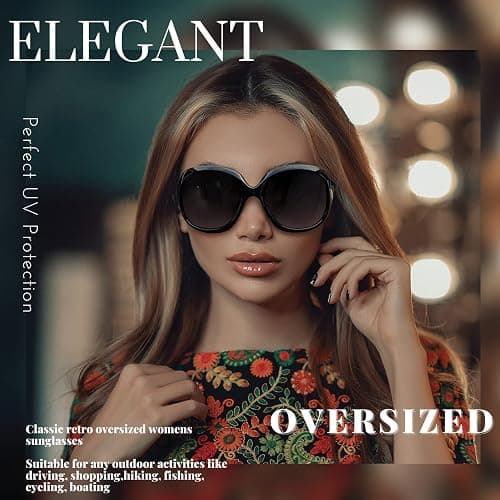 Joopin Oversized Sunglasses Womens Trendy Polarized Large Driving Sun Glasses Ladies UV Protective Big Sunnies Shades thumbnail 2