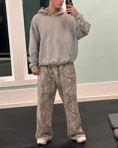 DIOTSR Mens Baggy Pants Athletic Graphic Print Joggers Workout Streetwear Sweatpants with Pockets thumbnail 5