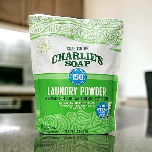 Charlie’s Soap Laundry Powder New (150 Loads, 1 Pack) Fragrance Free Hypoallergenic Plant Based Deep Cleaning Laundry Powder – Biodegradable Eco Friendly Sustainable Laundry Detergent thumbnail 8