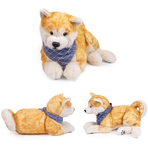 Chongker Dog Stuffed Animals Shiba Inu Dog Plush - Handmade Realistic Toy,Cuddly Plush Puppy Companion Pet thumbnail 6