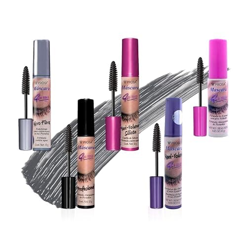 Prosa Mascara Professional Collection for Amplified Volume Complete Lash Length Deep Ebony Shade and Enduring All-Day Glamour Pack of 5 - Image 1