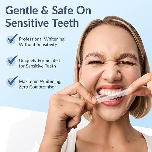 DRDENT Professional Teeth Whitening Strips - Pack of 44 Strip - 22 Treatments Kit - Safe for Enamel - Non Sensitive Teeth Whitening - Whitening Without Any Harm + Mouth Opener Included - 1 Count (Pack of 44) thumbnail 2