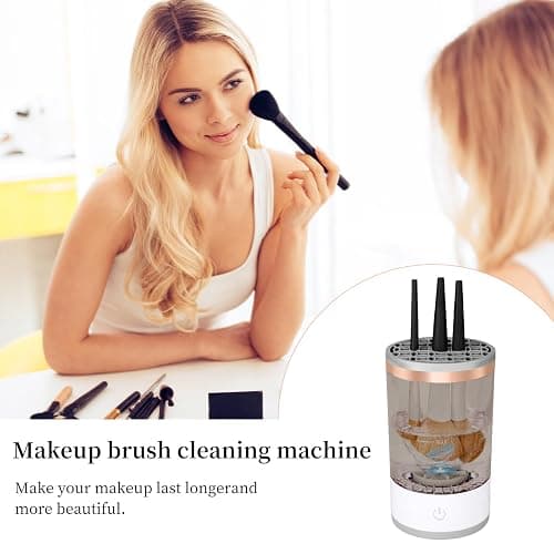 Multi-Functional Electric Makeup Brush Cleaner - Automatic, Energy Saving Makeup Brush Cleaner: Convenient and efficient Makeup Brush Cleaning Solution (black) thumbnail 7